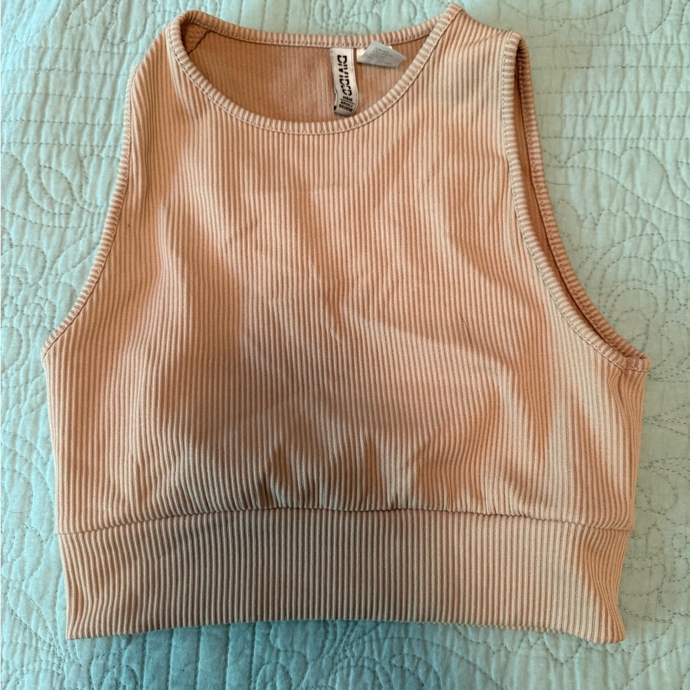 H&M Tan Cropped Tank Top